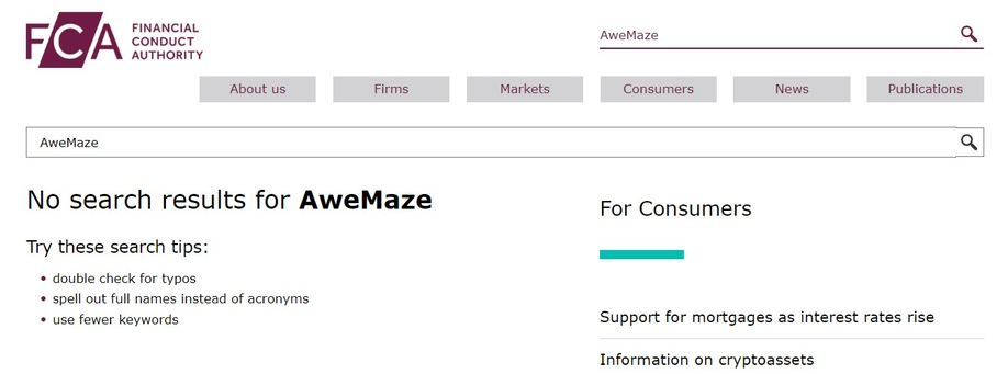 AweMaze имеет четыре лицензии — означает ли это, что брокеру можно доверять?